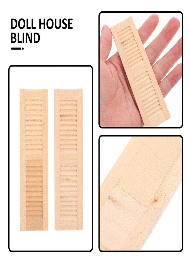 JECOMPRIS 4pcs Miniature Shutters Window: 1:12 Scale Mini Window Shutter Dollhouse Window Shutter Model Tiny Shutters - Image 3
